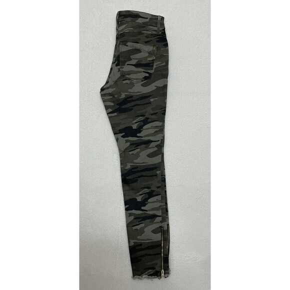 Express, Women's Stretch Ankle Zip Leggings Mid-Rise Size 8 Camou Pants - Picture 12 of 14